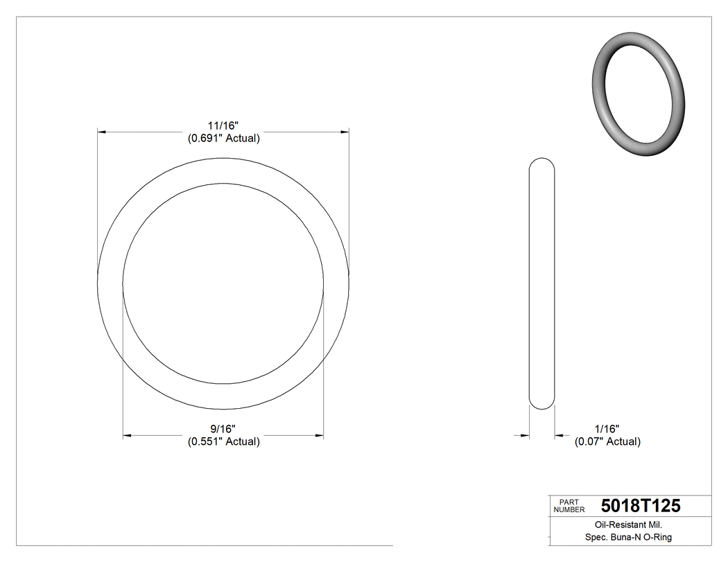 Technical drawing - 5018T125